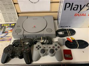 PS1 Sony PlayStation 1 W/ Controller & Hookups, Games - video